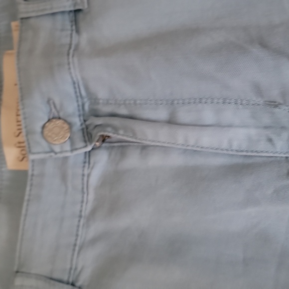 Add Soft Surroundings Size Large Light Blue Wide-Leg Pants - Picture 4 of 7